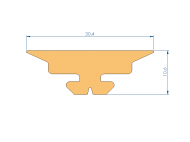 Profil en Silicone P4493A - format de type Lampe - forme irrégulier