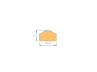 Profil en Silicone P450C - format de type D - forme irrégulier