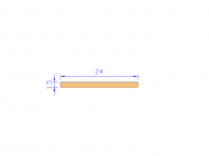 Profil en Silicone P459-7 - format de type Rectangle - forme régulière