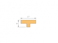 Profil en Silicone P465B - format de type T - forme irrégulier