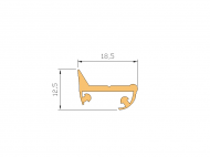 Profil en Silicone P500-672 - format de type h - forme irrégulier