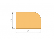 Profil en Silicone P566F - format de type D - forme irrégulier