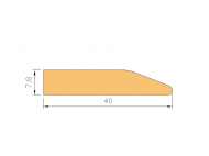 Profil en Silicone P595B - format de type Profilé Plat - forme irrégulier