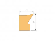 Profil en Silicone P59B - format de type Labiée - forme irrégulier