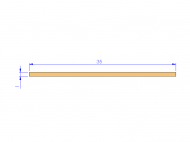 Profil en Silicone P600350010 - format de type Rectangle - forme régulière