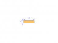 Profil en Silicone P601203 - format de type Rectangle - forme régulière