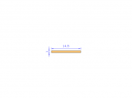 Profil en Silicone P6014,501 - format de type Rectangle - forme régulière