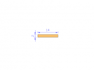 Profil en Silicone P601402 - format de type Rectangle - forme régulière
