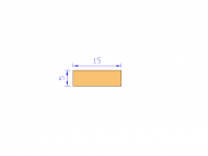 Profil en Silicone P601505 - format de type Rectangle - forme régulière