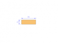 Profil en Silicone P601605 - format de type Rectangle - forme régulière