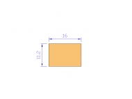 Profil en Silicone P601611,2 - format de type Rectangle - forme régulière