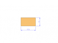 Profil en Silicone P6017,210 - format de type Rectangle - forme régulière