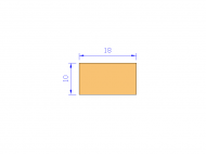 Profil en Silicone P601810 - format de type Rectangle - forme régulière