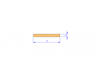 Profil en Silicone P601902 - format de type Rectangle - forme régulière