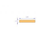 Profil en Silicone P601903 - format de type Rectangle - forme régulière