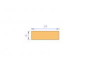 Profil en Silicone P601906 - format de type Rectangle - forme régulière