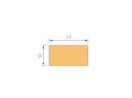 Profil en Silicone P601910 - format de type Rectangle - forme régulière