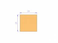 Profil en Silicone P601919 - format de type Carré - forme régulière