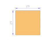 Profil en Silicone P602929 - format de type Carré - forme régulière