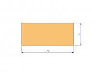 Profil en Silicone P603716 - format de type Rectangle - forme régulière