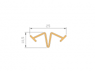 Profil en Silicone P603C - format de type Soufflet - forme irrégulier