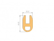 Profil en Silicone P603D - format de type U - forme irrégulier