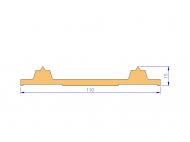 Profil en Silicone P60A - format de type Perfil plano con Burbuja - forme irrégulier