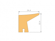 Profil en Silicone P64F - format de type Labiée - forme irrégulier