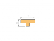 Profil en Silicone P667A - format de type T - forme irrégulier