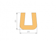 Profil en Silicone P682F - format de type U - forme irrégulier