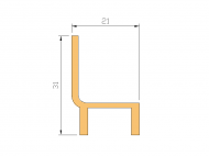 Profil en Silicone P684M - format de type h - forme irrégulier