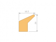 Profil en Silicone P746A - format de type Labiée - forme irrégulier