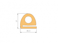 Profil en Silicone P746D - format de type e - forme irrégulier