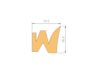 Profil en Silicone P747C - format de type Soufflet - forme irrégulier