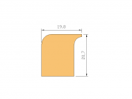 Profil en Silicone P757L - format de type Labiée - forme irrégulier