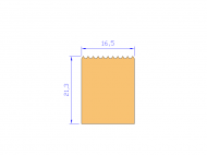 Profil en Silicone P768A - format de type Rectangle - forme régulière