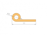 Profil en Silicone P807B - format de type Note de Musique - forme irrégulier