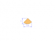 Profil en Silicone P822AM - format de type Triangulo - forme régulière