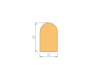 Profil en Silicone P822AN - format de type D - forme irrégulier