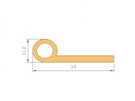 Profil en Silicone P847A - format de type Note de Musique - forme irrégulier