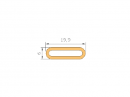 Profil en Silicone P853A - format de type Tuyau - forme irrégulier