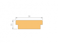 Profil en Silicone P8847A - format de type T - forme irrégulier