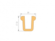 Profil en Silicone P894A - format de type U - forme irrégulier