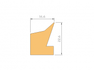 Profil en Silicone P899C - format de type Labiée - forme irrégulier