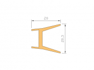 Profil en Silicone P90155F - format de type Lampe - forme irrégulier