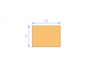 Profil en Silicone P902015 - format de type Rectangle - forme régulière