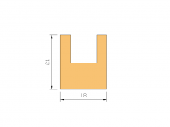 Profil en Silicone P90313 - format de type U - forme irrégulier