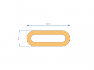 Profil en Silicone P90313BQ - format de type D - forme irrégulier