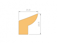 Profil en Silicone P914-132 - format de type Labiée - forme irrégulier