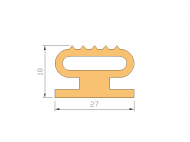 Profil en Silicone P91565A - format de type Lampe - forme irrégulier